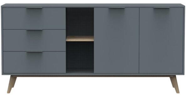 Zelená lakovaná komoda Marckeric Pisco 165 x 40 cm