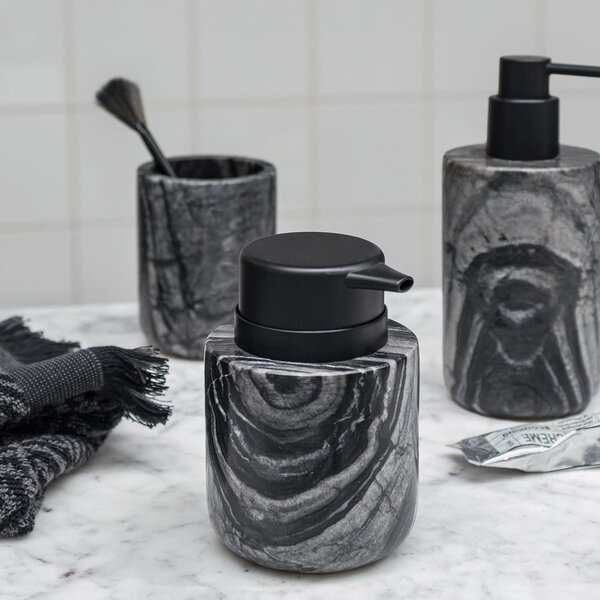 Černý mramorový dávkovač mýdla 0.2 l Marble – Mette Ditmer Denmark