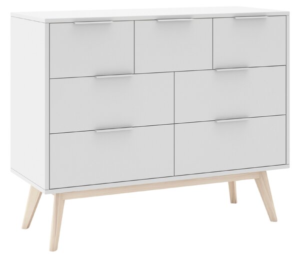 -25 % Dny MOMENTI– Bílá lakovaná komoda Marckeric Campus 120 x 40 cm