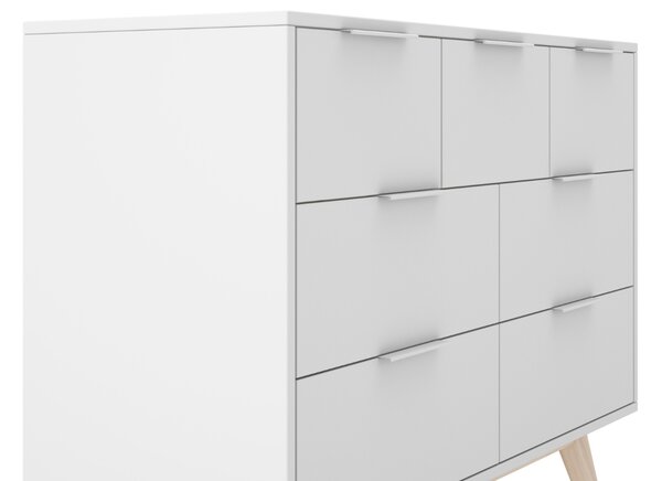 -25 % Dny MOMENTI– Bílá lakovaná komoda Marckeric Campus 120 x 40 cm