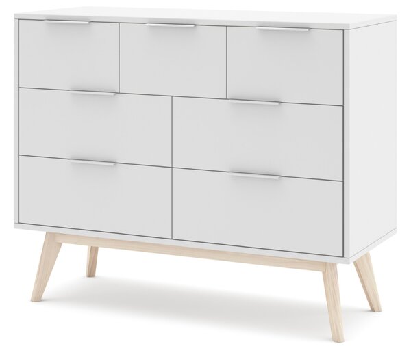 -25 % Dny MOMENTI– Bílá lakovaná komoda Marckeric Campus 120 x 40 cm