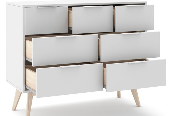 -25 % Dny MOMENTI– Bílá lakovaná komoda Marckeric Campus 120 x 40 cm