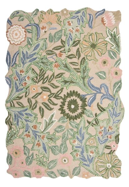 Zelený ručně tkaný vlněný koberec 160x230 cm Bryony Shaped Floral – Flair Rugs