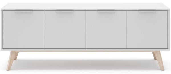 Bílý lakovaný TV stolek Marckeric Campus II. 140 x 40 cm