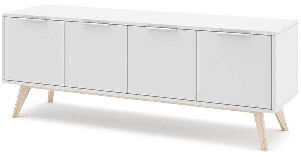 Bílý lakovaný TV stolek Marckeric Campus II. 140 x 40 cm
