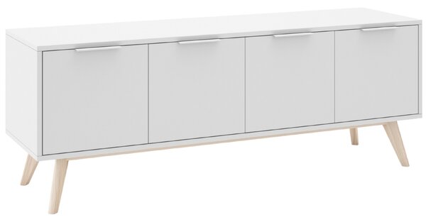Bílý lakovaný TV stolek Marckeric Campus II. 140 x 40 cm
