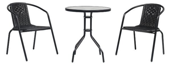 Balkonová sestava BISTRO SET černá