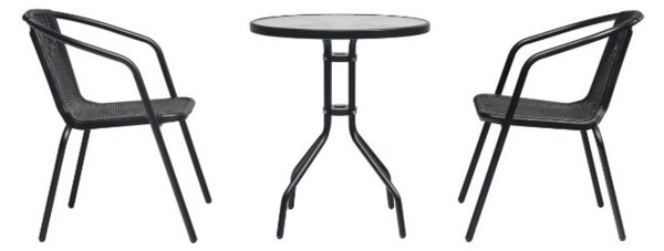 Balkonová sestava BISTRO SET černá