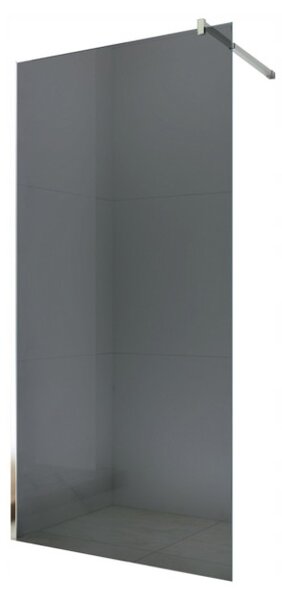 Mexen Zástěna Pretoria, Roma, Lima 50x190 cm 6mm chrom, grafitově šedá