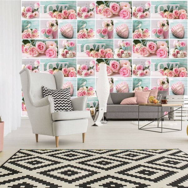 Fototapeta - Růžová láska (152,5x104 cm)