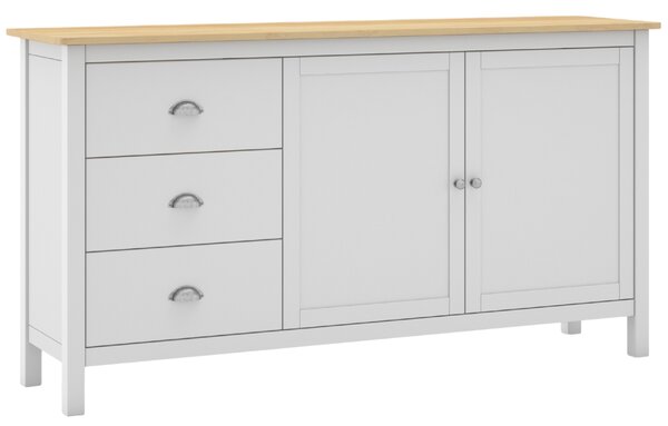 Bílá dřevěná komoda Marckeric Misti 150 x 40 cm