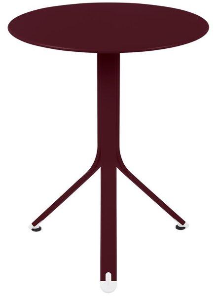 Třešňově červený kovový stůl Fermob Rest'O Ø 60 cm