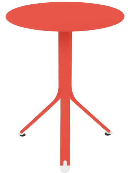 Oranžový kovový stůl Fermob Rest'O Ø 60 cm