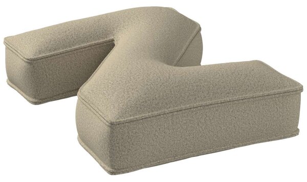 Yellow Tipi Béžový bouclé polštář písmeno Z 40 cm