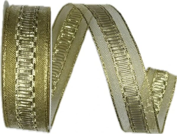 Stuha zlatá GLITZERFEE GOLD lurexová 25mm x 2m (14,-Kč/m)