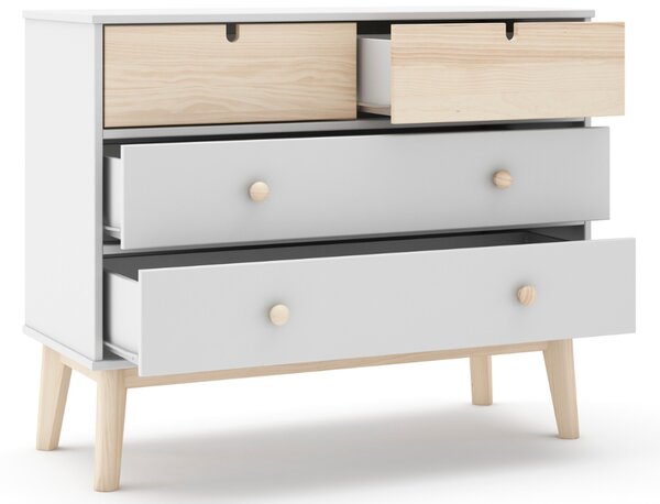 -25 % Dny MOMENTI– Bílá lakovaná komoda Marckeric Estefania 100 x 40 cm