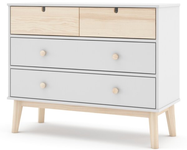 -25 % Dny MOMENTI– Bílá lakovaná komoda Marckeric Estefania 100 x 40 cm