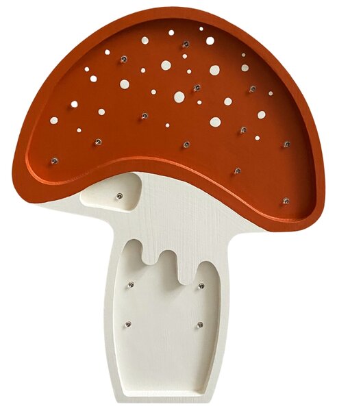 Peekaboo Dřevěná dětská LED lampa Muchomůrka 37,5 cm