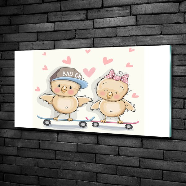 Foto obraz fotografie na skle Ptáci na skateboartdu osh-103019471