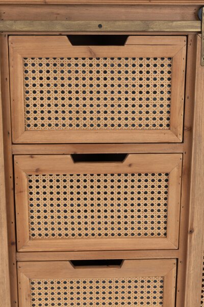 KOMODA, ratan, jedle, přírodní barvy, 120/86/40 cm Livetastic - Šuplíkové komody, Online Only