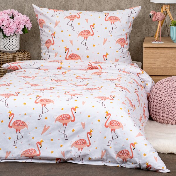 Dětské bavlněné povlečení Flamingo