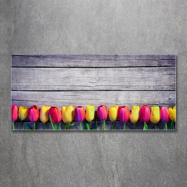 Foto obraz skleněný horizontální Tulipány na stromě osh-103218042