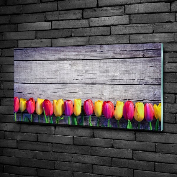 Foto obraz skleněný horizontální Tulipány na stromě osh-103218042