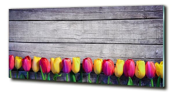 Foto obraz skleněný horizontální Tulipány na stromě osh-103218042