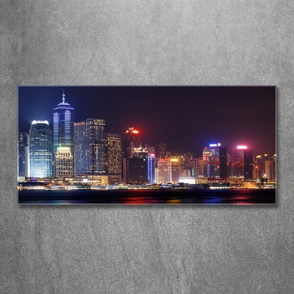 Foto obraz fotografie na skle Noční Hongkong osh-103649415
