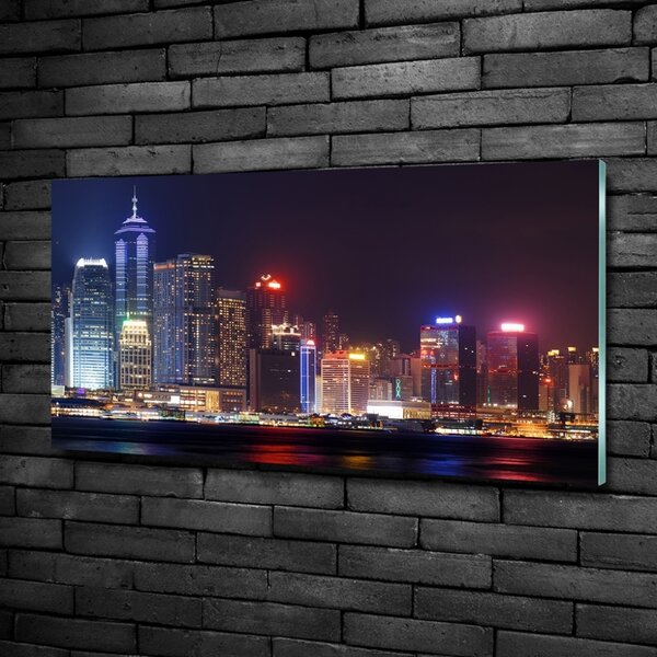 Foto obraz fotografie na skle Noční Hongkong osh-103649415