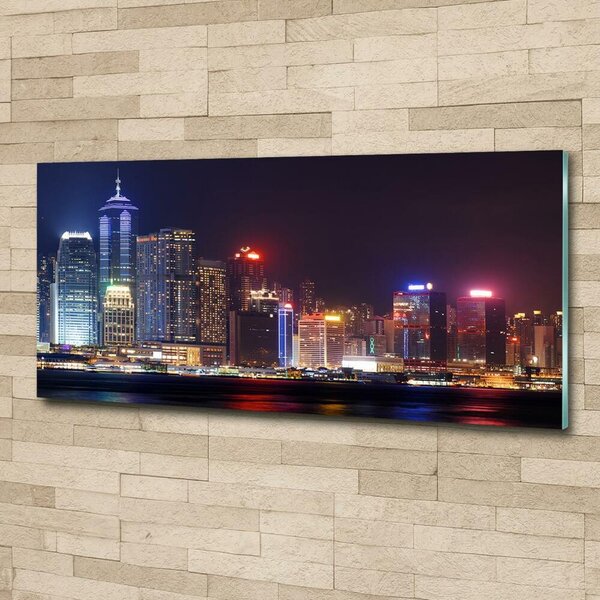 Foto obraz fotografie na skle Noční Hongkong osh-103649415