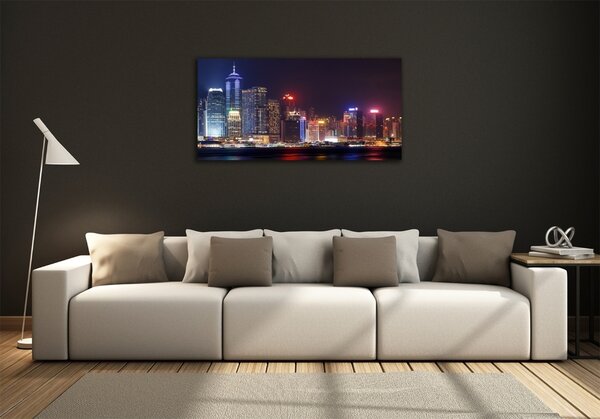 Foto obraz fotografie na skle Noční Hongkong osh-103649415