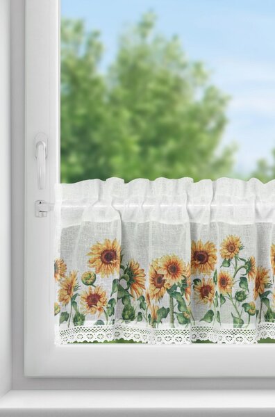 KRÁTKÁ ZÁCLONA NA PÁSCE HELIA 150X30 CM KVĚTY