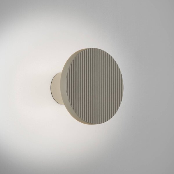 Bover LED nástěnné světlo Arid A/01 šedá 2 200–2 700 K IP44, stmívatelný, Hliník / šedá / zinek, Obývací pokoj / jídelna, Hliník, Design