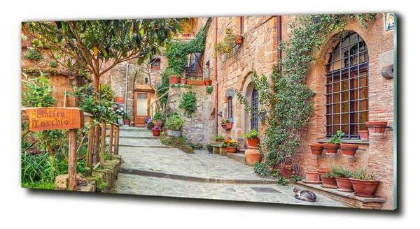 Foto obraz sklo tvrzené Italské uličky osh-103871100