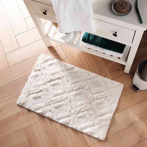 Bílá koupelnová předložka 50x80 cm Ikatis – douceur d'intérieur