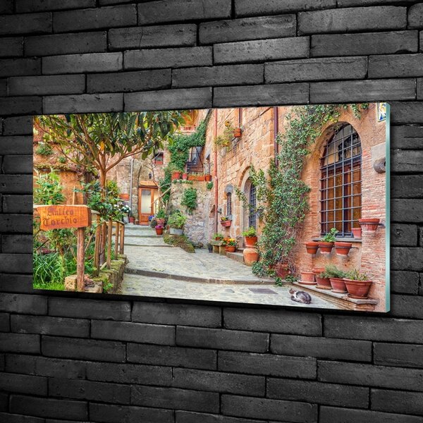 Foto obraz sklo tvrzené Italské uličky osh-103871100