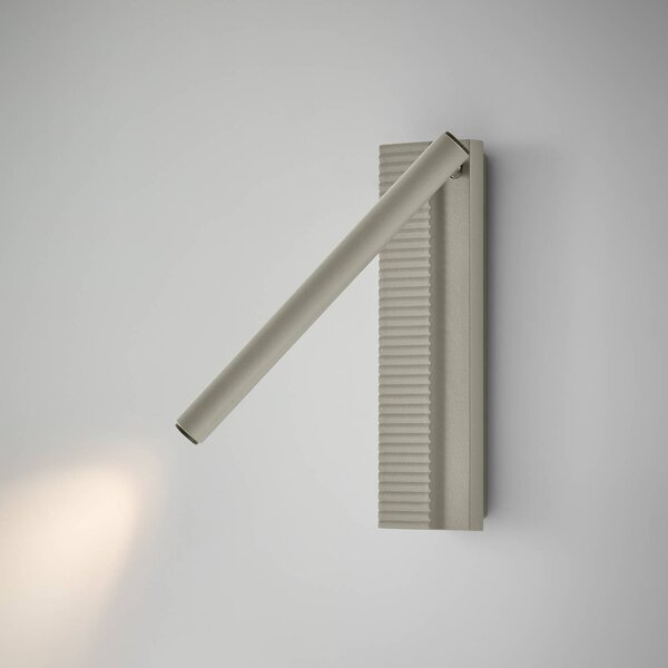 Bover LED nástěnné světlo Arid A/03 šedé, hliník, 2 700 K, Hliník / šedá / zinek, Obývací pokoj / jídelna, Hliník, Design, Nástěnné bodové svítidlo