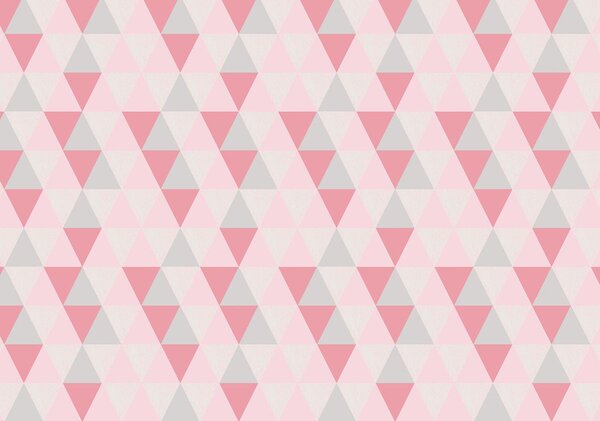 Fototapeta - Růžové trojúhelníky (152,5x104 cm)