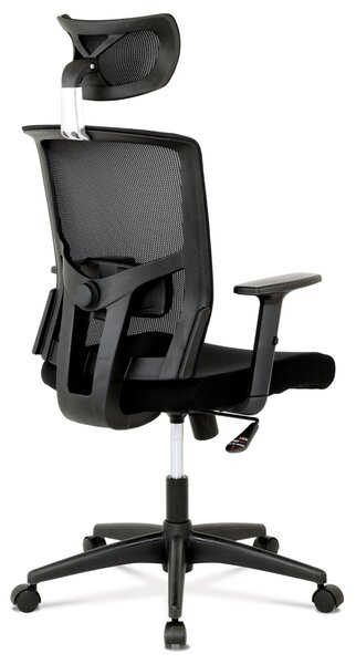 Kancelářská židle s podhlavníkem MANOLITO, látka mesh černá, houpací mechanismus