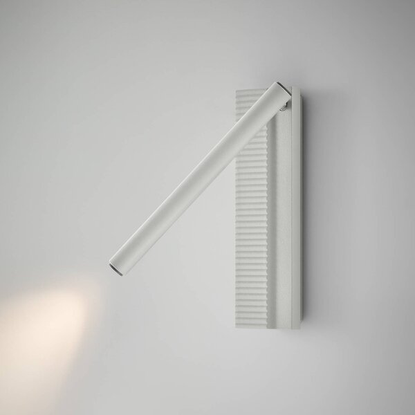 Bover LED nástěnné světlo Arid A/03 bílé, hliník, 2 700 K, Bílá / opál, Obývací pokoj / jídelna, Hliník, Design, Nástěnné bodové svítidlo