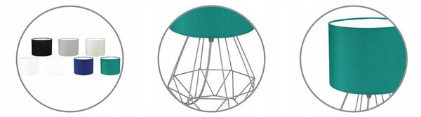 Stolní lampa Indigo, 1x textilní stínítko (výběr ze 7 barev), (výběr ze 3 barev konstrukce)