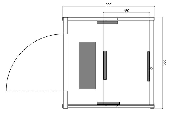 Hydrosan Infrasauna Alta 1-CRB 90x90, 1-2 osoby