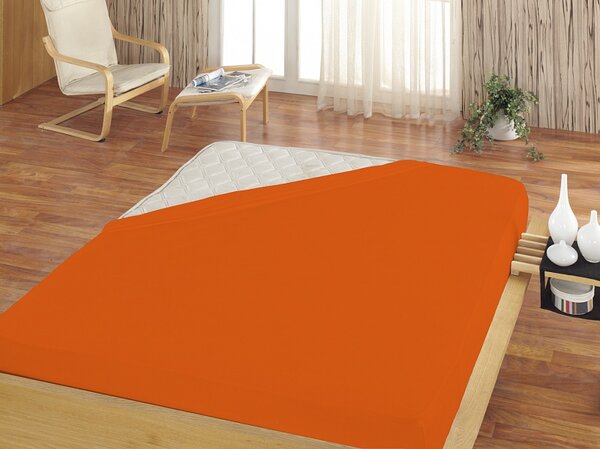 Prostěradlo Oranžové Jersey 100/200/25