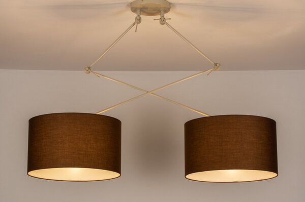 Závěsné designové svítidlo nad jídelní stůl Snap Light Brown Duo and Sand (LMD)