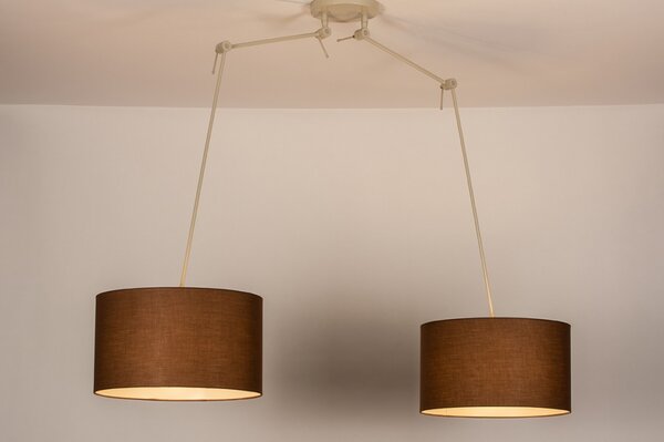 Závěsné designové svítidlo nad jídelní stůl Snap Light Brown Duo and Sand (LMD)