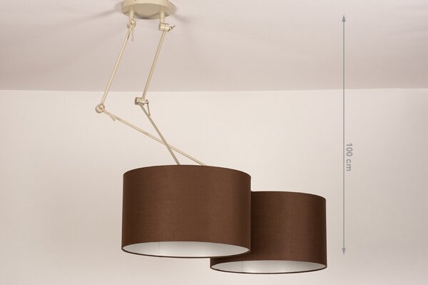 Závěsné designové svítidlo nad jídelní stůl Snap Light Brown Duo and Sand (LMD)
