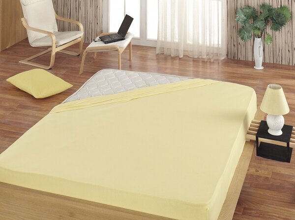 Prostěradlo Světle žluté JERSEY STANDARD Jersey 60/120/15