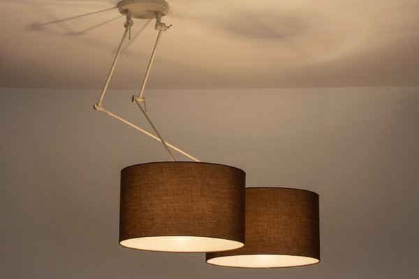 Závěsné designové svítidlo nad jídelní stůl Snap Light Brown Duo and Sand (LMD)