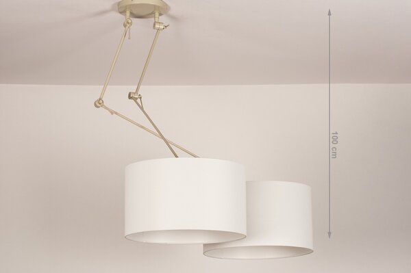 Závěsné designové svítidlo nad stůl Snap Light White Duo and Sand (LMD)